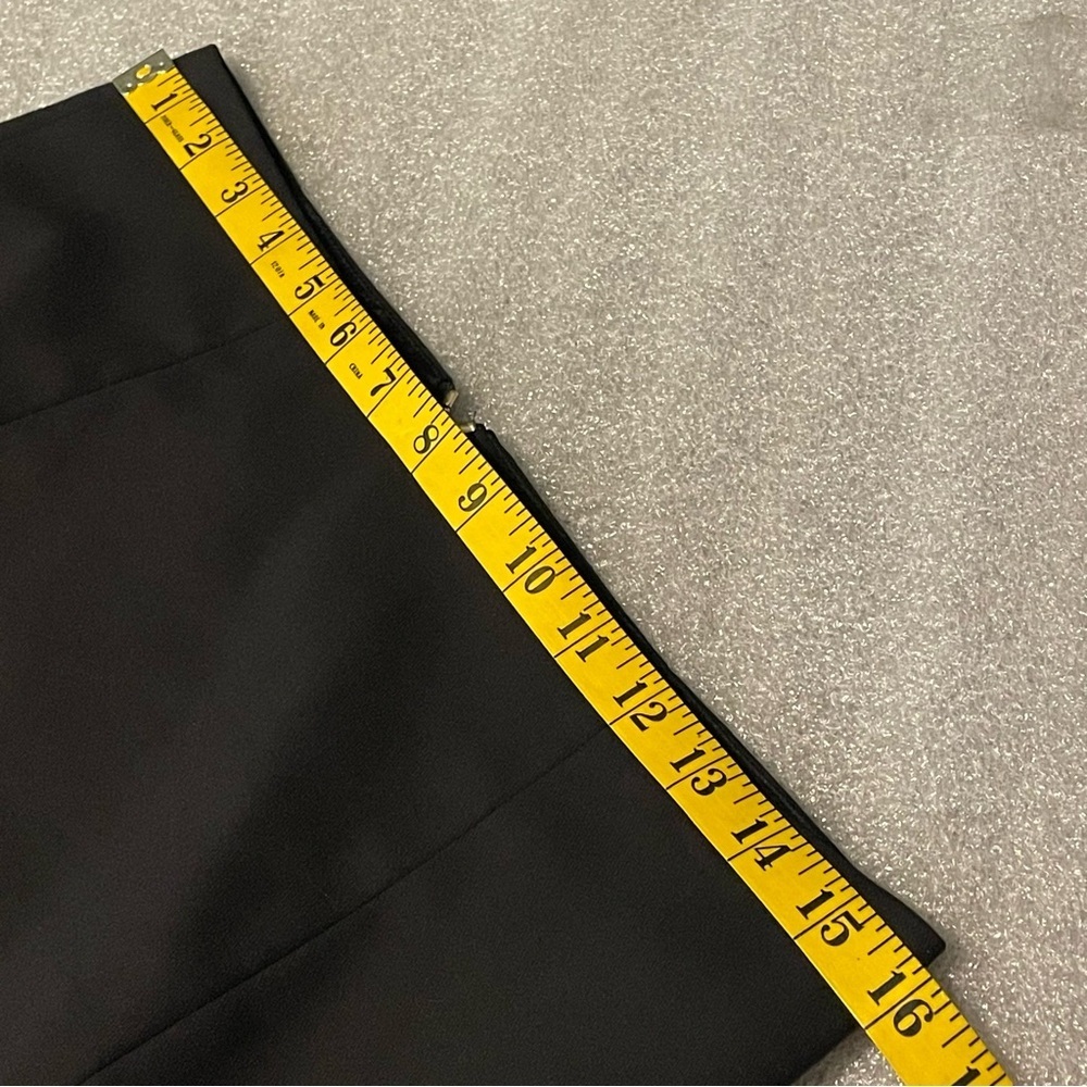 Ted Baker Women's Size 3 Pencil Skirt Black Exposed Zipper with Side Slit M - Picture 14 of 15